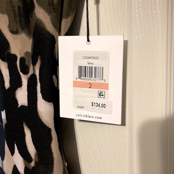 Calvin Klein Leopard Print Sleeveless Dress - Picture 3 of 4